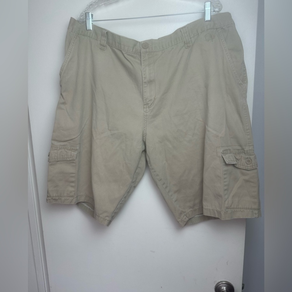 OP Sunwear Khaki Vintage Y2K 100%Cotton Multi-Pockets Men’s Cargo Shorts Size 42